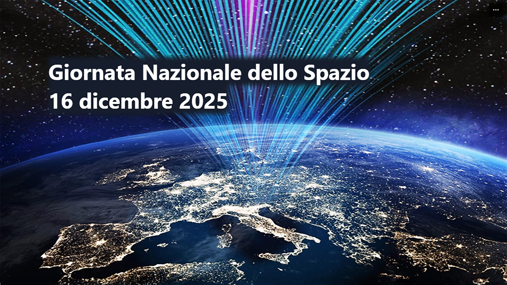 Giornata Nazionale dello Spazio 2025 online dall’ASI il 16 dicembre